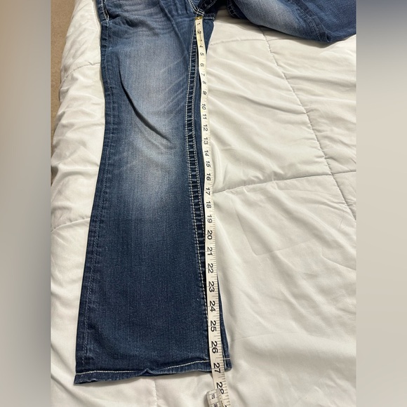 Miss Me Bootcut Mid Rise Stretch Embroidered Studded Jeans Blue Medium Wash 27 - Picture 6 of 13